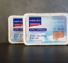 Икра горбуши соленая мороженая "Norven" 180г