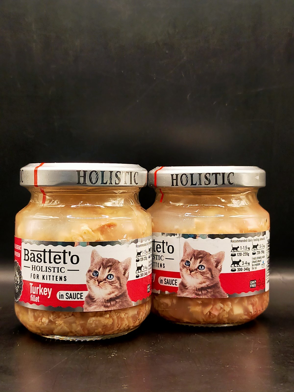 Basttet’o Holistic шматочки філе індички в соусі для кошенят, 130г