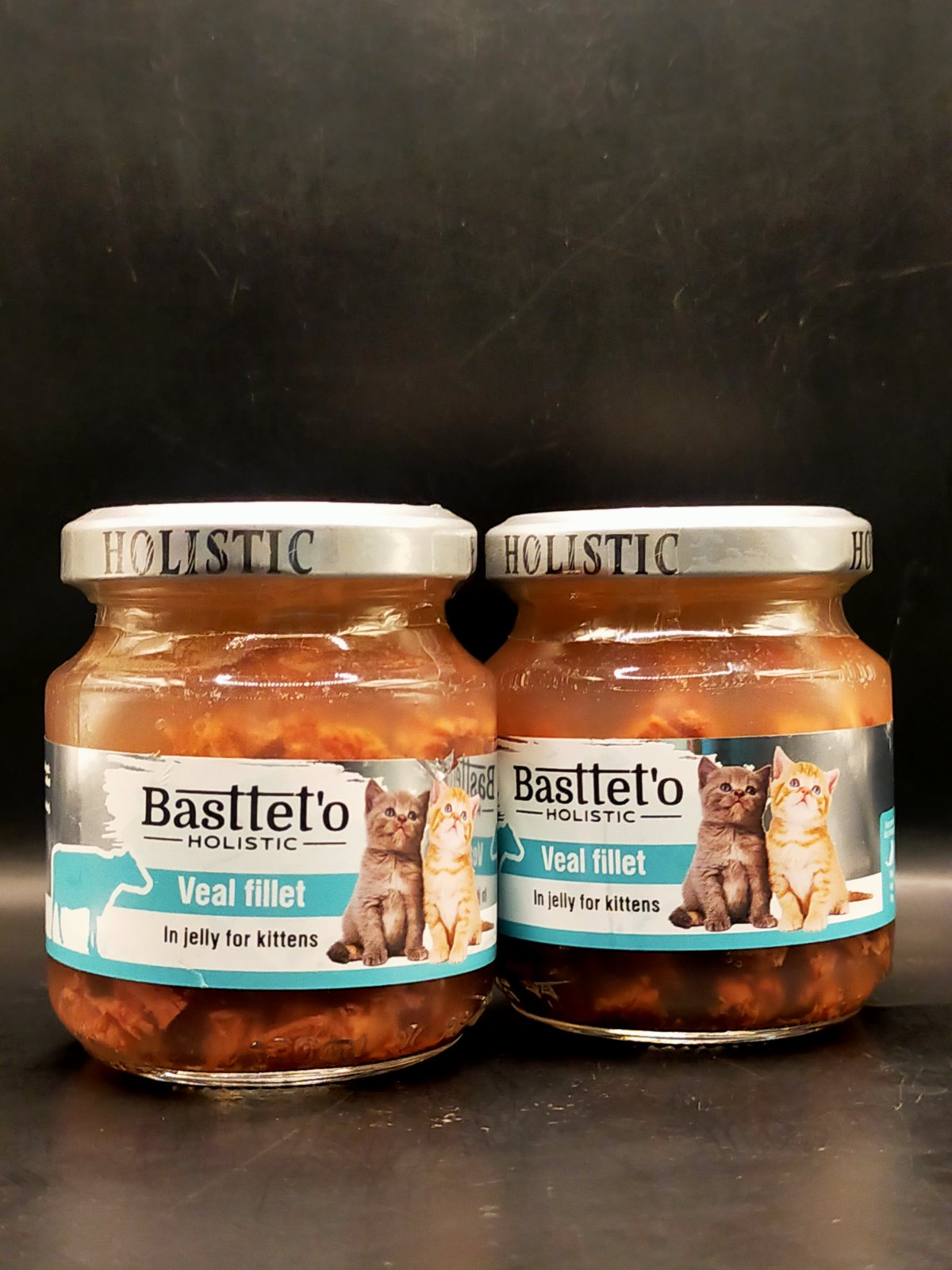 Basttet’o Holistic шматочки філе телятини в желе для кошенят, 130г