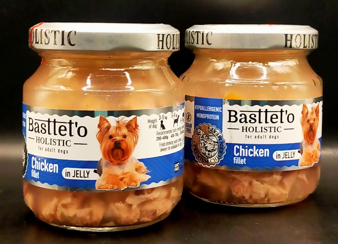 Basttet’o Holistic кусочки филе курицы в желе для  собак, 130г