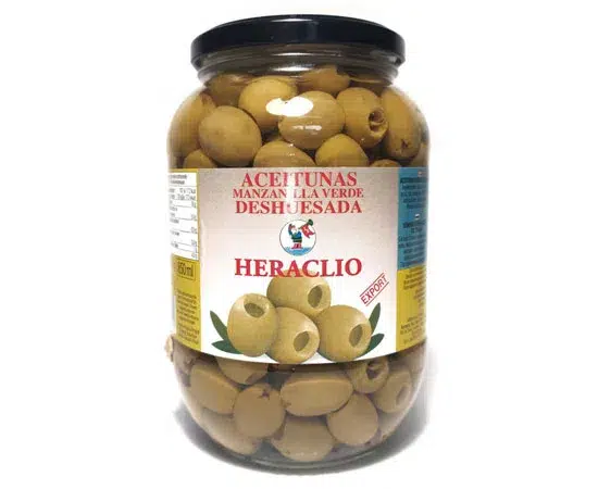 HERACLIO Оливки зелені б/скло 850мл/400г