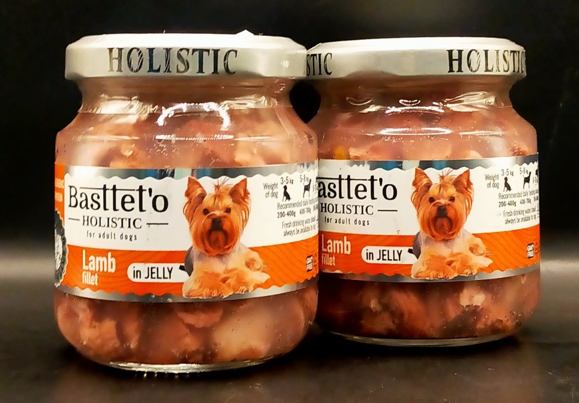 Basttet’o Holistic кусочки филе ягненка в желе для  собак, 130г