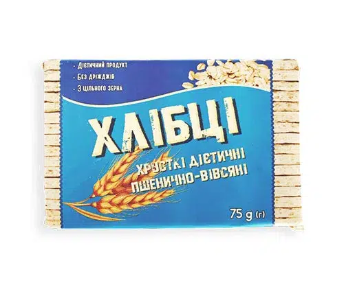 Хлебцы диетические пшен-овсяные 75г, м / уп