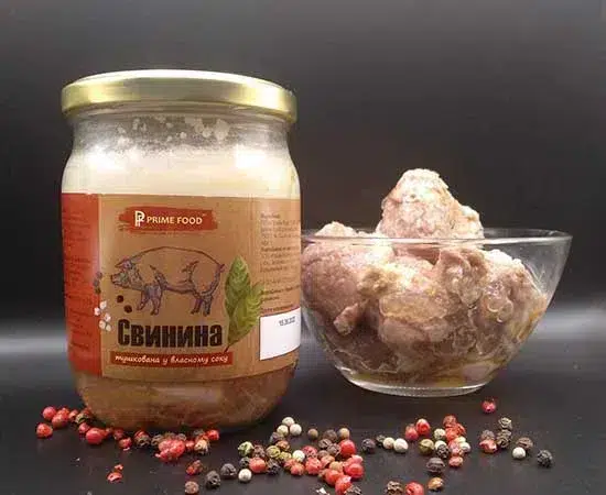 Свинина тушкована у власному соку ТМ "PRIME FOOD"
